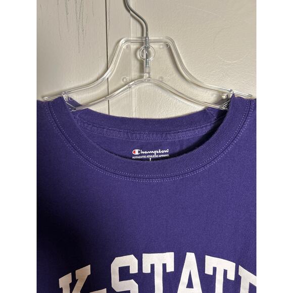 K-State Kansas State University Champion Men’s L NCAA Wildcats T-Shirt Purple - Picture 3 of 11